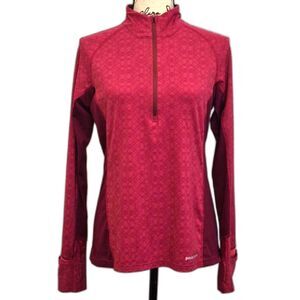 Patagonia All Weather Zip Neck Pull Over Top S Magenta LS Activewear Shirt